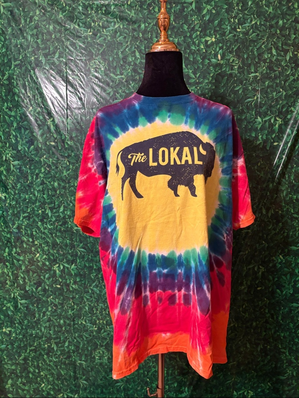 The Lokal Tie-Dye Buffalo Graphic Tee - Yellow & Multicolor